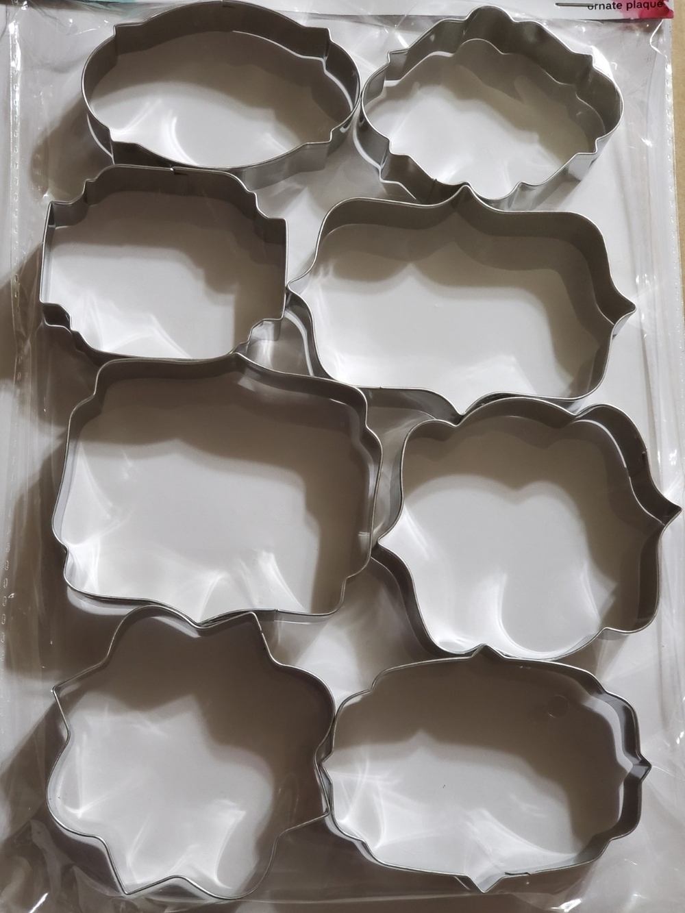 Cookie Cutter Plaques Stainless Steel Set of 8